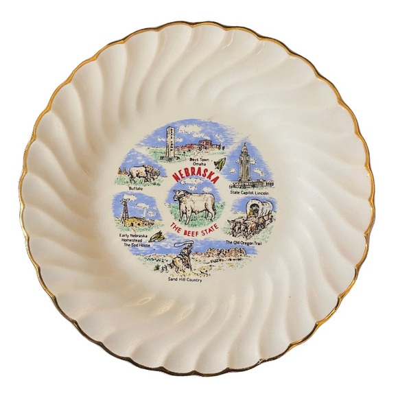 Vintage Nebraska Commemorative Plate - Picture 1 of 4